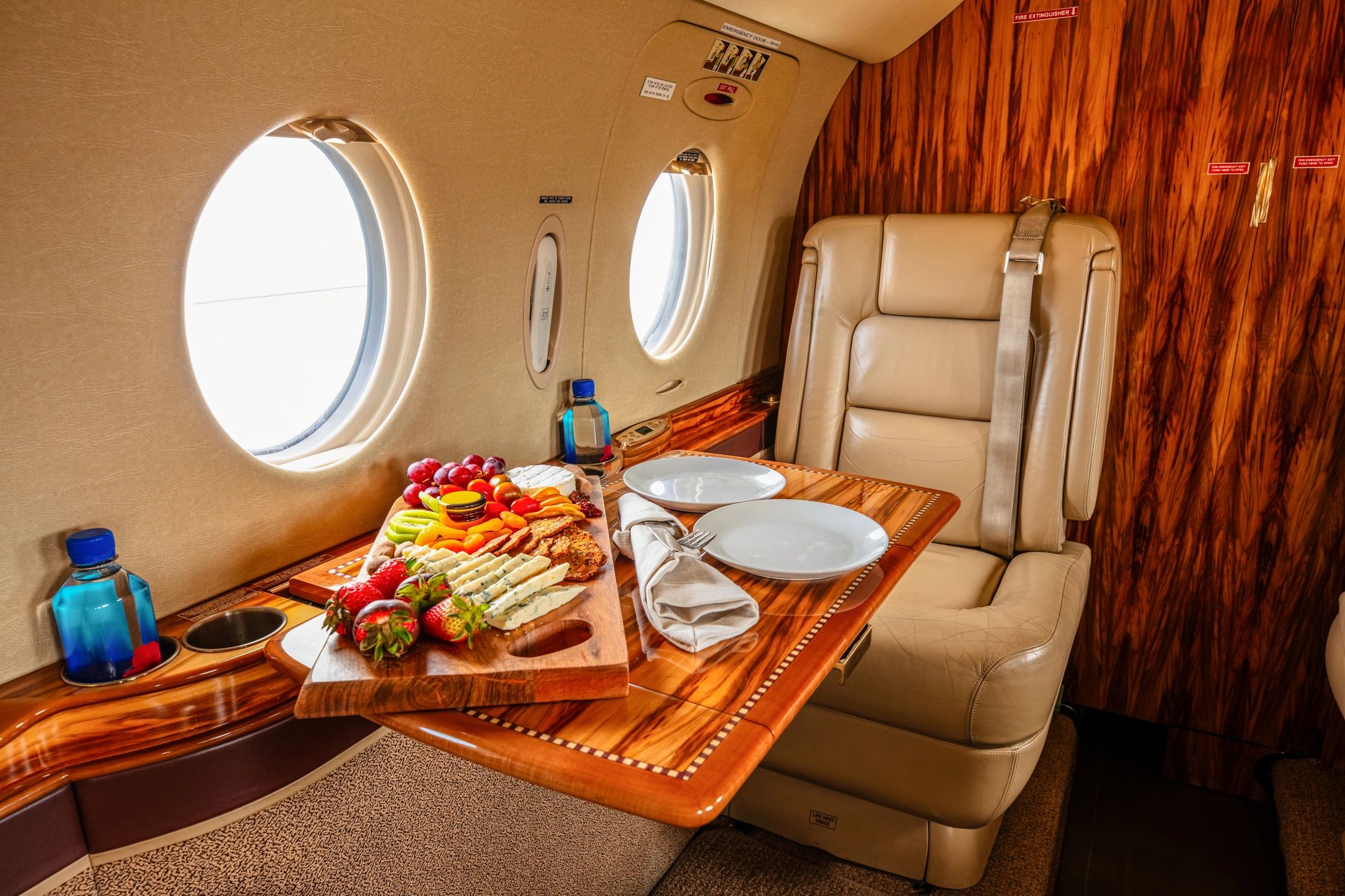 Upscale lounge-style interior representing a premium travel experience